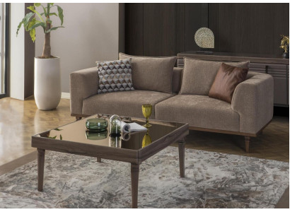 Driepersoonsbank 3-zits stoffen bank gestoffeerde bank Grijs Modern Stof Nieuw