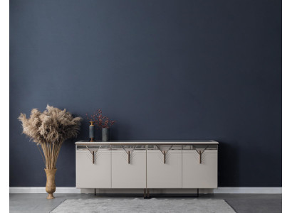 Sideboard Dressoir Houten kast Commode Kast Hout Wit Modern