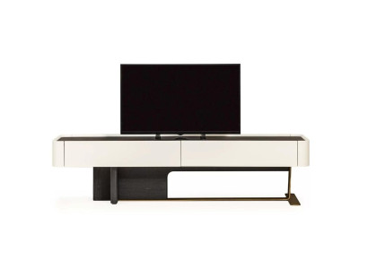 Tv-meubel RTV Lowboard Tv-standaard Kast Hout Wit Woonkamer Modern
