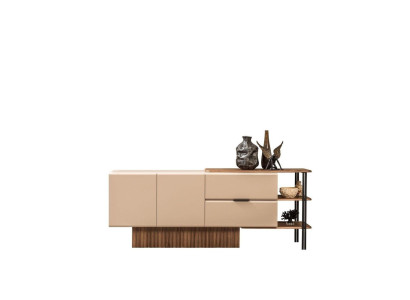 Dressoir Houten kast Dressoir Kast Hout Beige Modern