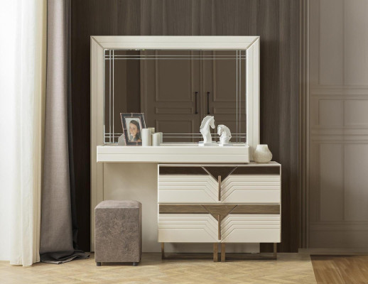 Make-uptafel Kaptafel Console tafel Hout Slaapkamercommode Wit