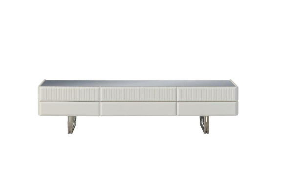 Houten kast TV-standaard RTV lowboard kast hout wit modern dressoir