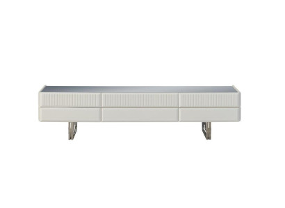 Houten kast TV-standaard RTV lowboard kast hout wit modern dressoir