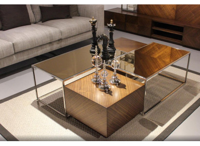 Luxe salontafel woonkamer meubels hout met glas design modern nieuw.