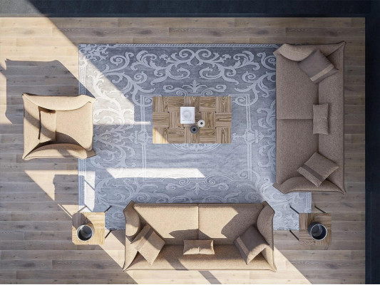 Ontwerp Luxe Woonkamer 6-delige Set gestoffeerde meubels Inrichting Driepersoons Bankstellen