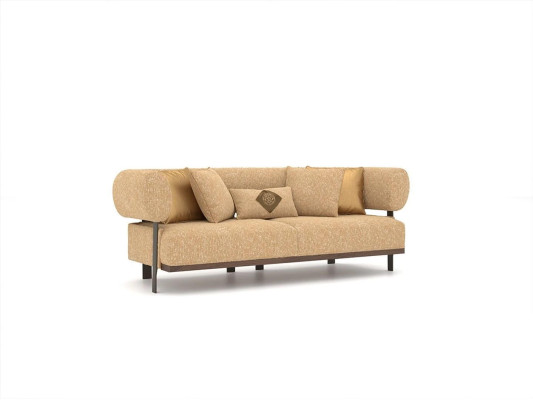 Beige bankstel design gestoffeerde woonkamerset 6-delig inrichting.