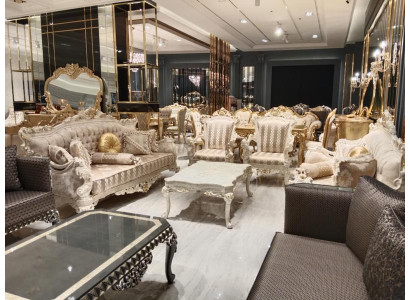 Designer woonkamerset banken Stijlvolle fauteuil Moderne salontafel Bankstel