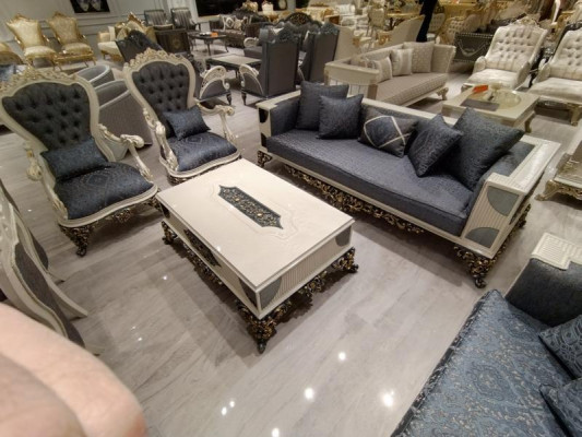 Modern 4-delige woonkamerset Stijlvolle 2x banken Designer fauteuil Nieuw