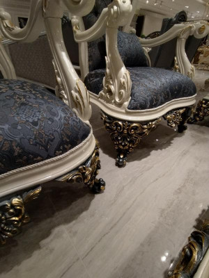 Modern 4-delige woonkamerset Stijlvolle 2x banken Designer fauteuil Nieuw