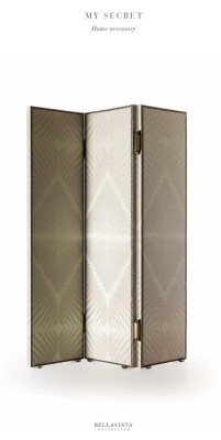Paravent Metaal met Textiel Scheidingswand Roomdivider 3D Bellavista Collectie