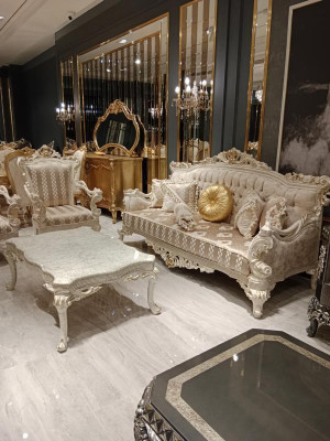 Designer woonkamerset 2x 3-zitsbanken Exclusieve woonkamerset