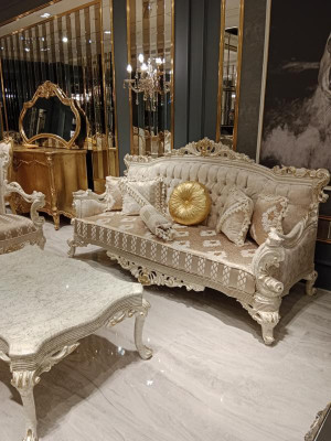 Designer woonkamerset 2x 3-zitsbanken Exclusieve woonkamerset