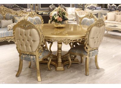 Eetkamerset 4 stoelen Set Eetkamer Designer Houten Stoel Set Ronde Tafel Nieuw