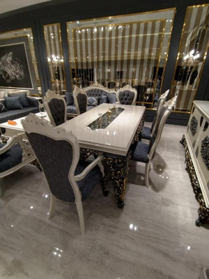 Prachtige eetkamerset Stijlvolle eettafel 4 stoelen Elegant set Nieuw