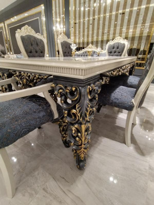 Prachtige eetkamerset Stijlvolle eettafel 4 stoelen Elegant set Nieuw