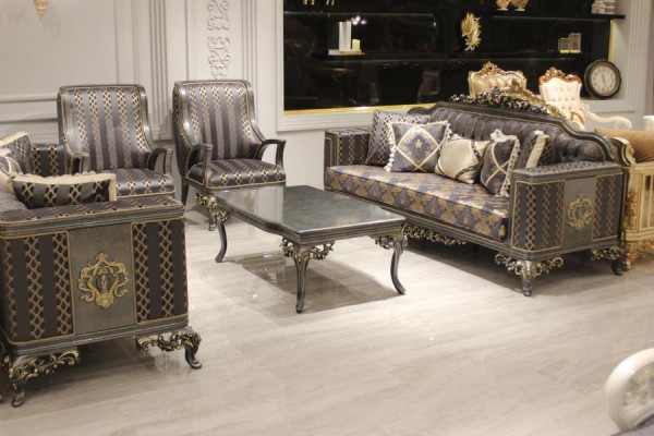 Luxe woonkamermeubels Elite bankstel 3-zits Deluxe stijlvolle fauteuil