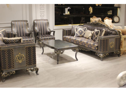 Luxe woonkamermeubels Elite bankstel 3-zits Deluxe stijlvolle fauteuil