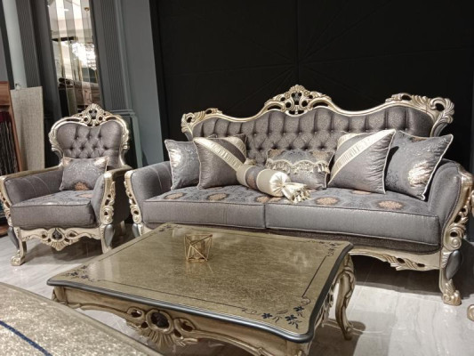 Luxe woonkamer meubels Fauteuil Hoogwaardige Fauteuil Fauteuil Grijs Nieuw Relax