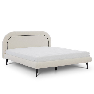 Slaapkamermeubels Wit Bed Modern stoffen bed Dubbel bed
