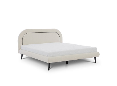 Slaapkamermeubels Wit Bed Modern stoffen bed Dubbel bed
