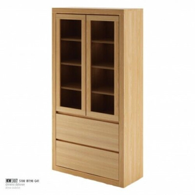 Moderne vitrinekast Vitrine Handgemaakt Massief houten kasten Eikenhout