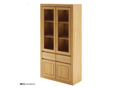 Moderne vitrine vitrinekast handwerk massief houten eiken kasten