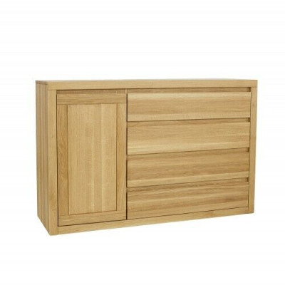 Dressoir Massief hout Kasten Echt hout 140x90cm Commodes Kast Eik