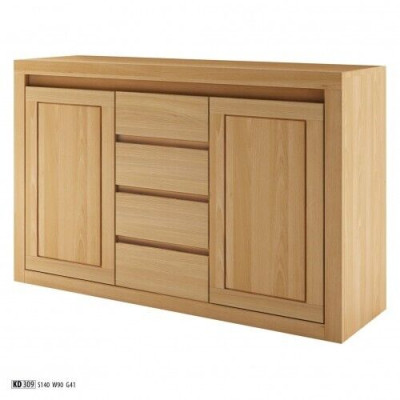 Dressoir massief houten kasten Echt hout Eik 140x90cm Ladenkast Kast
