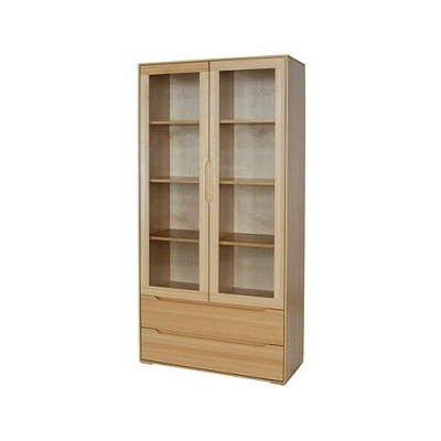 Klassieke vitrinekast Vitrine Handgemaakt Massief houten kast Houten kasten