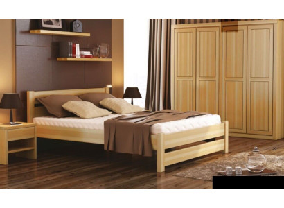Slaapkamer 3-delige set Bed Nachtkastjes 2x Bedden Echt hout Massief hout