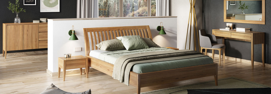 Slaapkamer houten bed Echt houten bedden Hotel 180x200 Stijl Massieve meubels