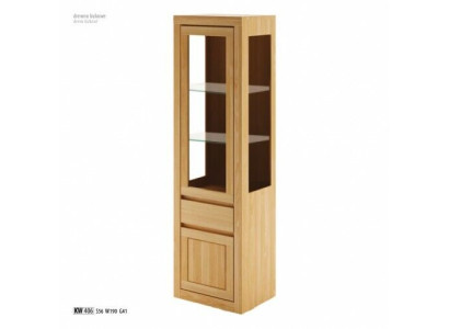 Glazen vitrine houten kast woonkamer kledingkast handgemaakt massief hout.
