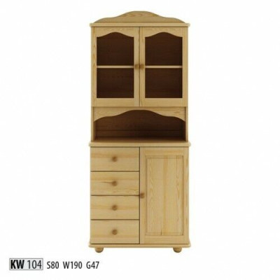 Keukenkast massief houten buffetkast dressoir handgemaakt massief meubilair vitrines.