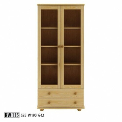 Vitrine Woonkamer dressoir Massief houten vitrinekasten Glazen kast Echt hout