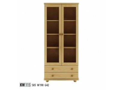 Vitrine Woonkamer dressoir Massief houten vitrinekasten Glazen kast Echt hout