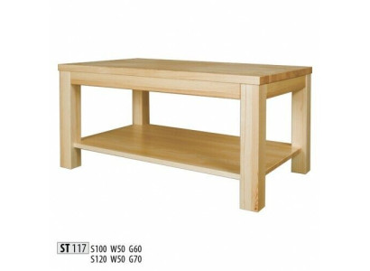 Houten salontafels van massief hout, woonkamer meubels 120x70cm massief tafels.