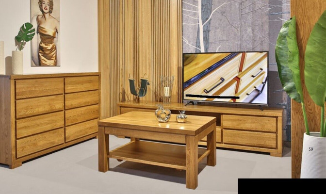 Bijzettafel Salontafel Echt hout Massief meubilair Eik 120x80cm Nieuw Tafels