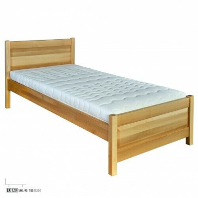 Houten bed Echt houten bed Bedden 100x200 Stijl Massief meubilair Slaapkamer Hotel