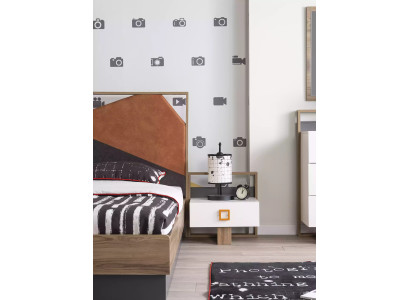 Nachtkastje nachtkastje kindernachtkastje kinderkamer hout grijs modern