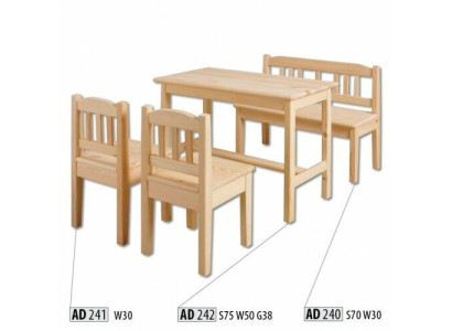 Kindersitzgroep 4-delig kindermeubel set zitgroep kind kinderstoel kindertafel