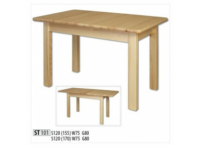 Eettafel Hout Tafels Woon- Eetkamer Tafel 120/170x80cm Massief Houten Eettafels