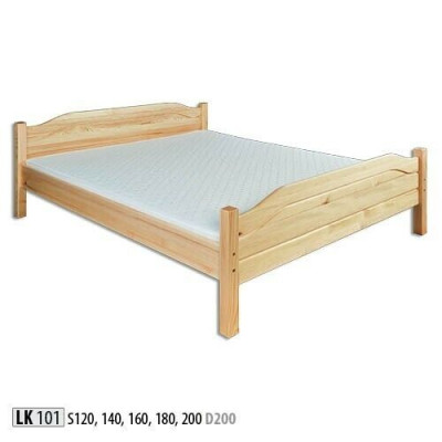 Houten bed Echt hout Tweepersoonsbed Slaapkamer Hotel 180x200 Stijl Massief meubilair