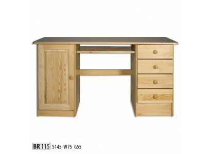 Schrijftafel computerbureau schrijftafel massief hout massief houten tafel kantoormeubelen tafels