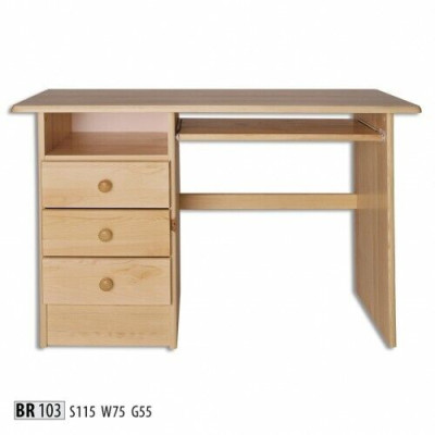 Bureau Echt Hout Massieve Tafel Kantoor Meubels Massief Houten Tafel