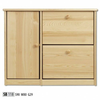 Schoenenkast Vak Commode Echt hout Massief meubilair Schoenenkast Schoenenrek Rek