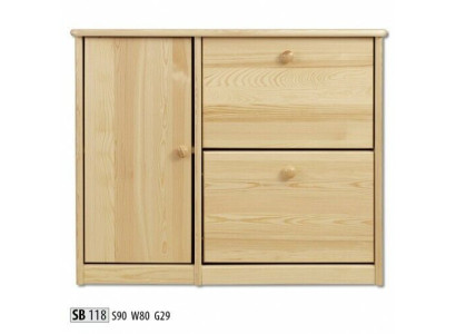 Schoenenkast Vak Commode Echt hout Massief meubilair Schoenenkast Schoenenrek Rek