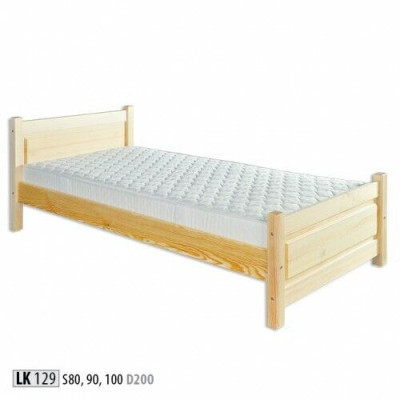 Massief houten bed van echt hout massief houten bed 100x200 eenpersoonsbed seniorenbed handgemaakt.