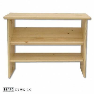 Handgemaakte schoenenrek 2-laags schoenenrek 2 niveaus schoenenrek echt hout