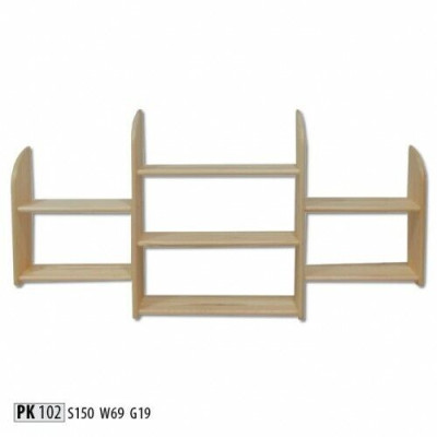 Wandplank Hout Den massief 150x69cm Massief hout Wandrek Bloemenrek Hangrek