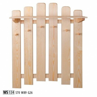 Garderobe Wandgarderobe met 6 haken, wandpaneel halgarderobe garderobepaneel